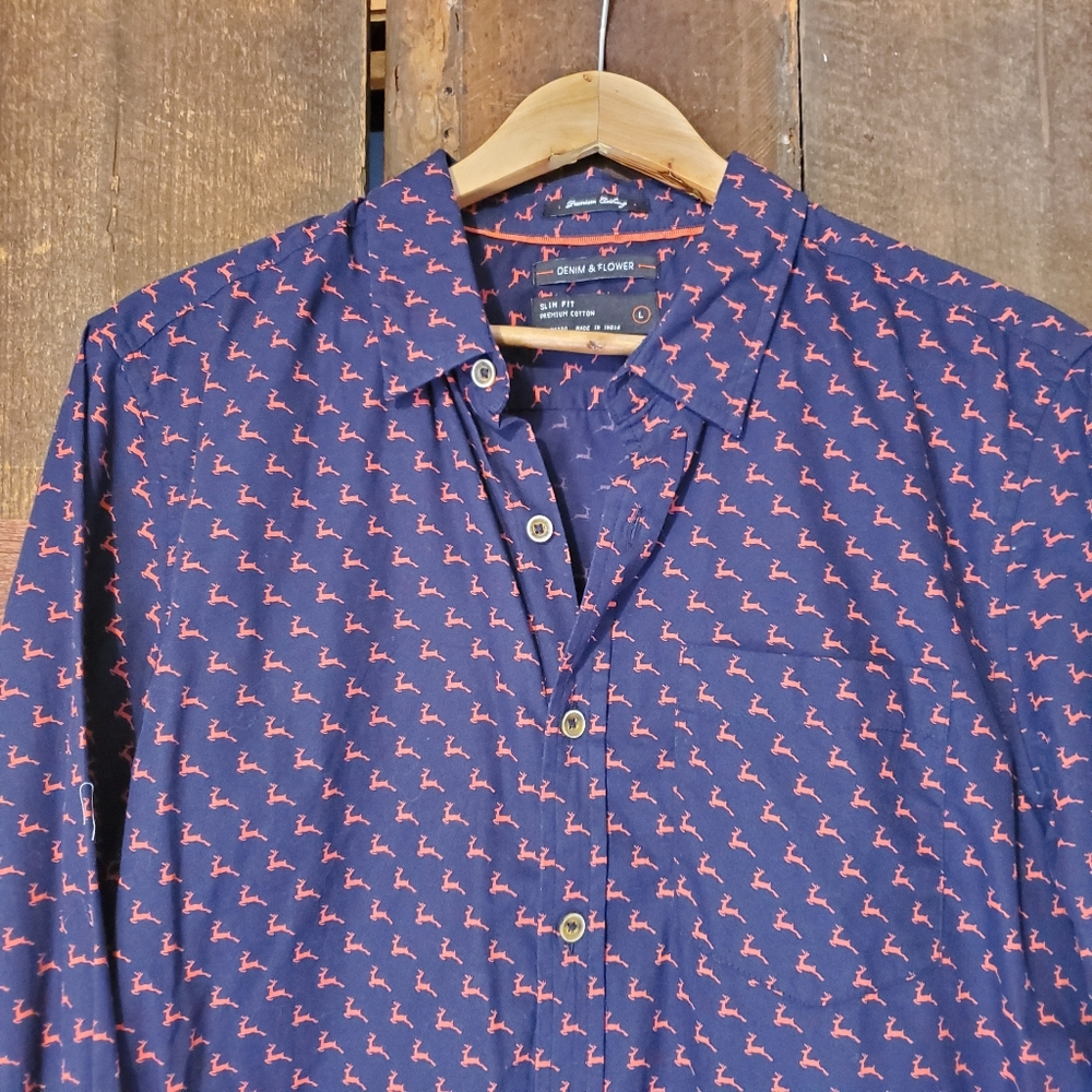 Denim & Flower slim fit shirt